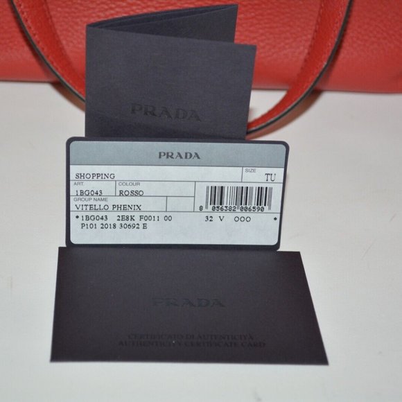 NWT PRADA VITELLO PHENIX PEBBLED LEATHER TOTE SHOULDER BAG - Picture 11 of 11